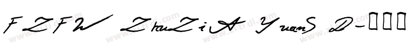 FZFW ZhuZi A YuanS D字体转换